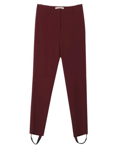 Shop Roberto Cavalli Woman Pants Burgundy Size 2 Viscose, Acetate, Elastane In Red