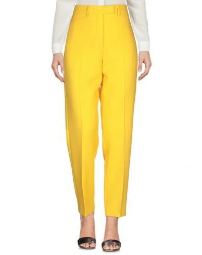 Shop Calvin Klein Woman Pants Yellow Size 2 Polyester