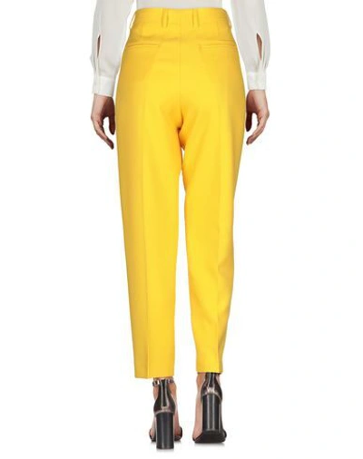 Shop Calvin Klein Woman Pants Yellow Size 2 Polyester