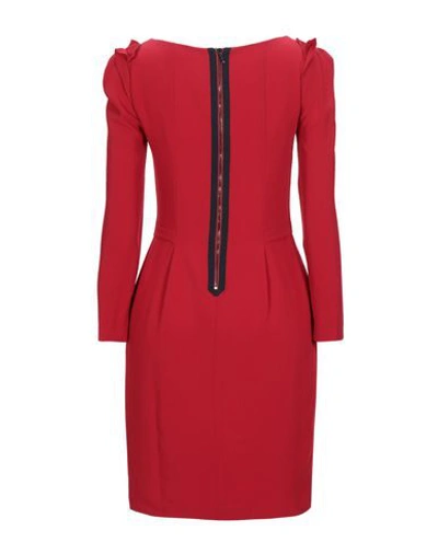 Shop Armani Exchange Woman Short Dress Red Size 10 Polyester, Elastane