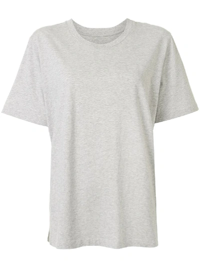 Shop Mm6 Maison Margiela Product Range Number Print T-shirt In Grey