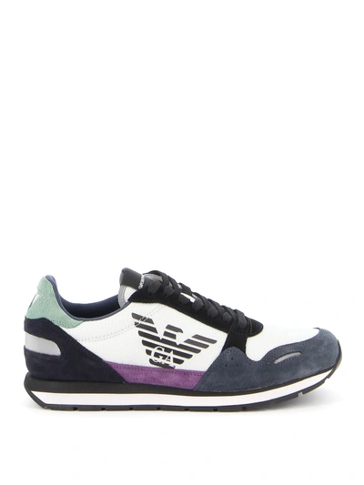 Shop Emporio Armani Multicolour Runner Sneakers