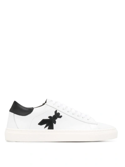 Shop Patrizia Pepe Fly Patch Laminated Sneaker In White