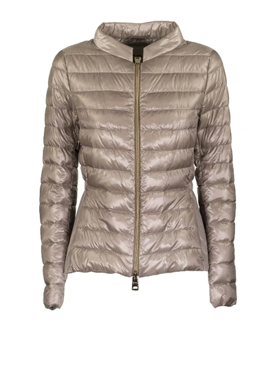 Shop Herno Technical Taffeta Insert Down Jacket In Pink