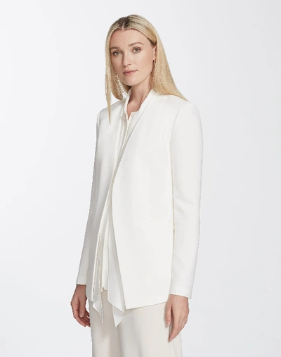 Shop Lafayette 148 Finesse Crepe Miranda Jacket In White