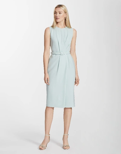 Shop Lafayette 148 Petite Finesse Crepe Jude Dress In Seaglass