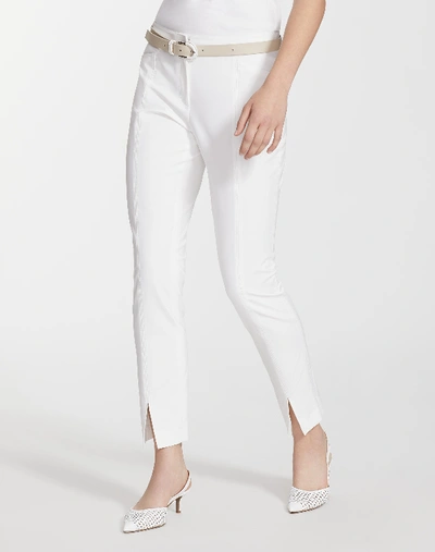 Shop Lafayette 148 Plus-size Fundamental Bi-stretch Ankle Waldorf Slim Pant In White