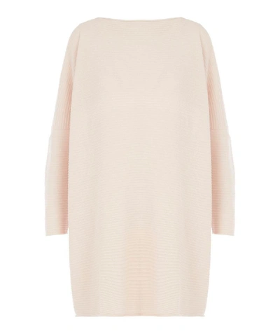 Shop Eskandar Cashmere Long Slim-sleeve Kaftan Sweater In Dusty Pink