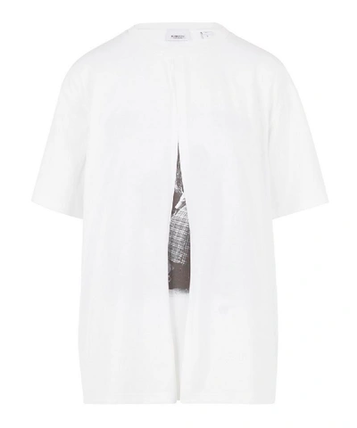 Shop Burberry Cape T-shirt In White