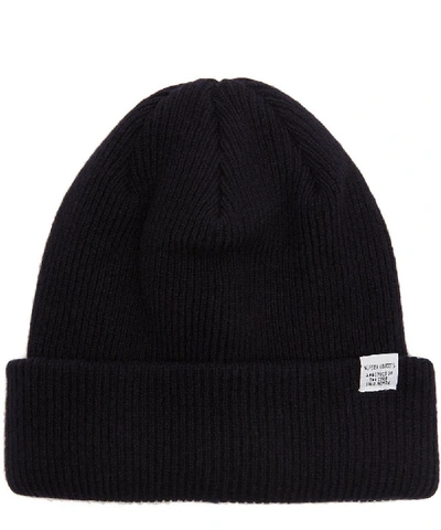 Shop Norse Projects Norse Beanie In Navy