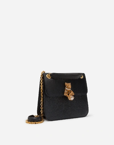 Shop Dolce & Gabbana Medium Jungle Bag In Calfskin With Bejeweled Closure