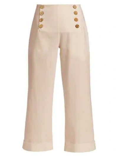 Shop Jonathan Simkhai Quinn Linen Stretch Sailor Pants In Nude