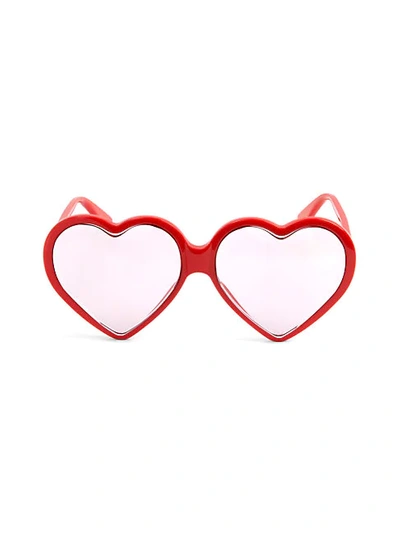 Shop Gucci Novelty 60mm Heart Sunglasses In Shiny Red