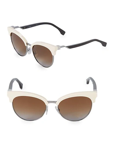 Shop Fendi 55mm Butterfly Sunglasses In Tortoise