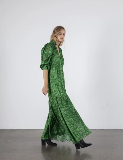 Shop Birgitte Herskind Miley Dress In Green Snake