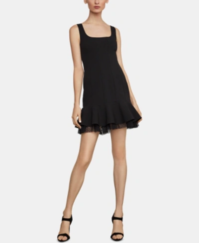 Shop Bcbgmaxazria Crepe Fit & Flare Dress In Black