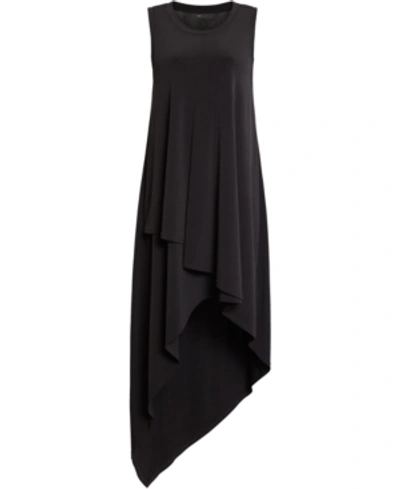 Shop Bcbgmaxazria High-low Knit Tank Dress In Black