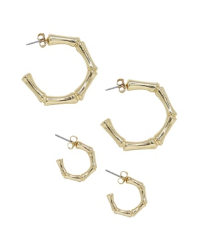 Ettika Reign Hoop Earring Set In Gold