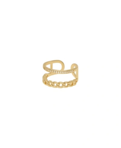 Ettika Wanderer Crystal And Gold - Tone Ring In Gold