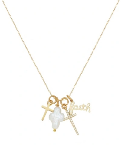 Shop Ettika Gotta Have Faith Interchangeable Charm Necklace In Gold