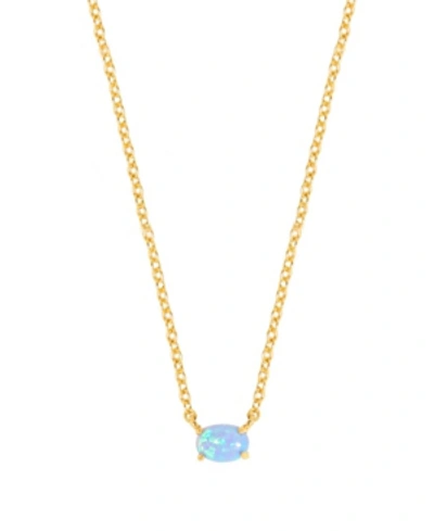 Shop Ettika Keepsake Kyocera Opal Necklace In Gold