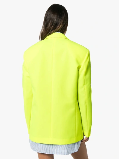 Shop Vetements Double-breasted Fluorescent Blazer In Yellow