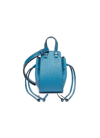 Shop Loewe Hammock' Paneled Drawstring Mini Bag In Blue