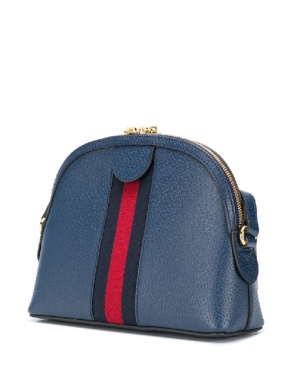 Gucci Ophidia Small Leather Shoulder Bag In Blue | ModeSens