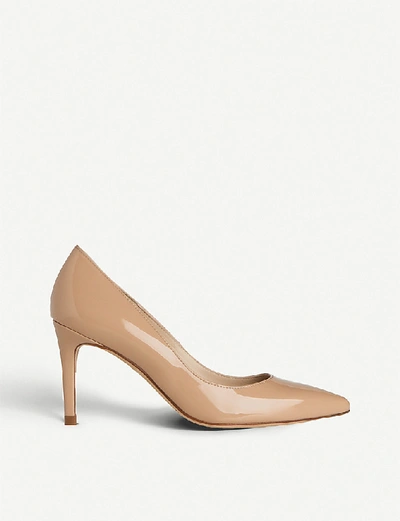 Shop Lk Bennett Floret Pointed Patent-leather Courts In Bei-trench