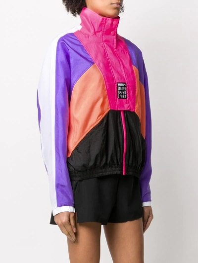 Shop Puma Panelled Logo Track Jacket In Pink