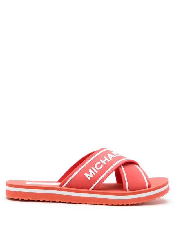 michael kors slides red