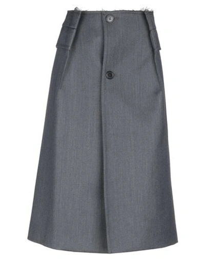 Shop Maison Margiela Midi Skirts In Steel Grey
