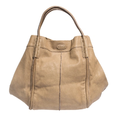 Pre-owned Tod's Beige Leather Shade Tote