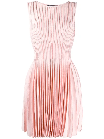 Shop Antonino Valenti Smocked Stretch Knit Dress In Pink