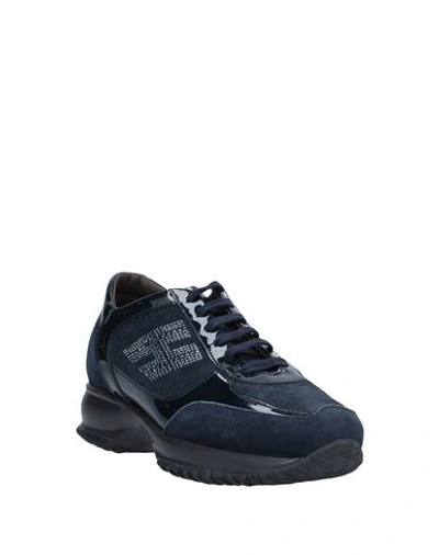 Shop Hogan Sneakers In Slate Blue