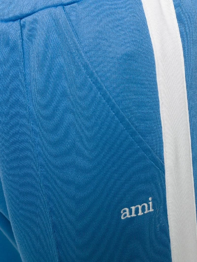 Shop Ami Alexandre Mattiussi Technical Track Pants In Blue