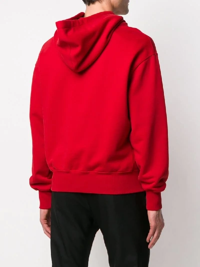 Shop Ami Alexandre Mattiussi Oversize Ami De Cœur Hoodie In Red