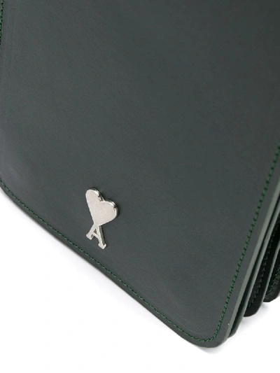 Shop Ami Alexandre Mattiussi Logo Plaque Messenger Bag In Green