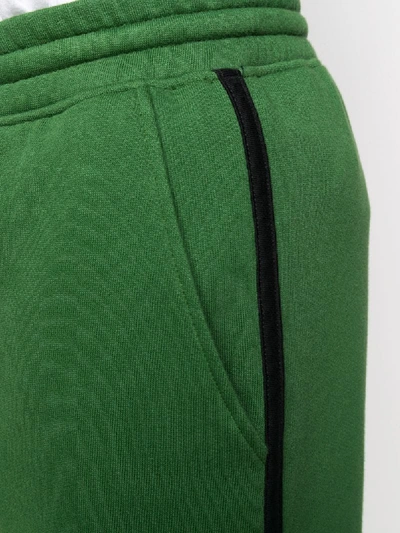 Shop Ami Alexandre Mattiussi Contrast Stripe Track Trousers In Green
