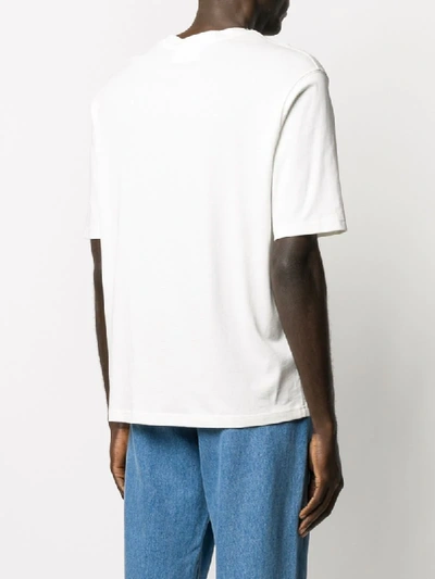 Shop Ami Alexandre Mattiussi Applied Poppy T-shirt In White