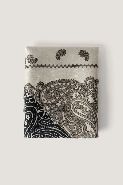 Shop Na-kd Paisley Pattern Satin Scarf Multicolor In Black/nude