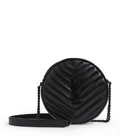 Shop Saint Laurent Vinyle Matelassé Round Camera Bag