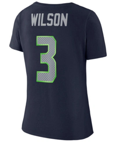 Shop Nike Women's Russell Wilson Seattle Seahawks Player Pride 3.0 T-shirt In Navy