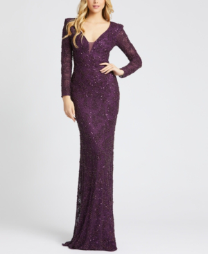 mac duggal beaded gown