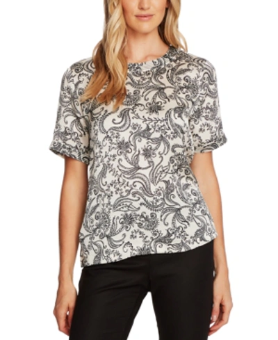 Shop Vince Camuto Paisley Frontier Printed Top In Casablanca