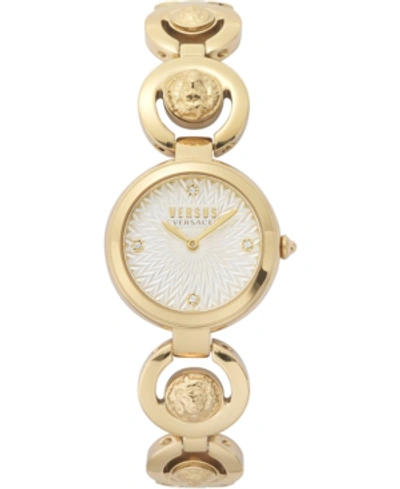 Shop Versus By Versace Women's Peking Road Petite Gold-tone Stainless Steel Bracelet Watch 28mm In Ip Yellow Gold