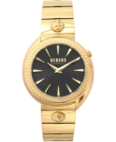 Shop Versus By Versace Women's Tortona Gold-tone Stainless Steel Bracelet Watch 38mm In Ip Yellow Gold