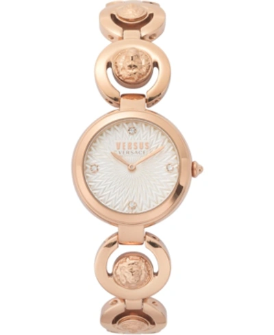 Shop Versus By Versace Women's Peking Road Petite Rose Gold-tone Stainless Steel Bracelet Watch 28mm In Ip Rose Gold
