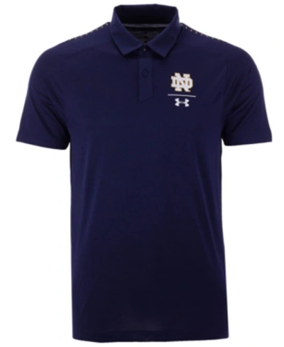 Shop Under Armour Men's Notre Dame Fighting Irish Pinnacle Polo In Navy