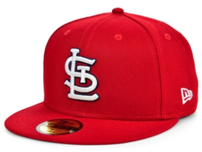 Shop New Era St. Louis Cardinals Authentic Collection 59fifty Fitted Cap In Red